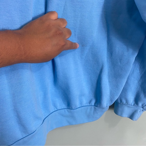 Aviator Nation Blue Pullover Sweatshirt Rainbow Size Medium‎ FLAWED - Picture 10 of 11